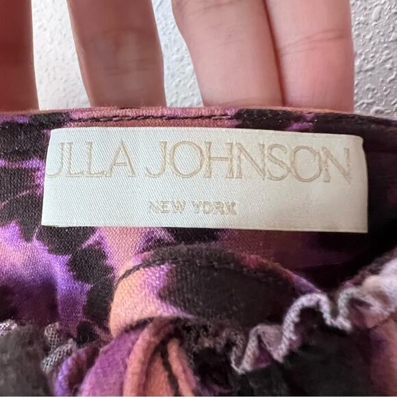 ULLA JOHNSON Freya Dress In Wisteria Size 12 - Picture 6 of 10